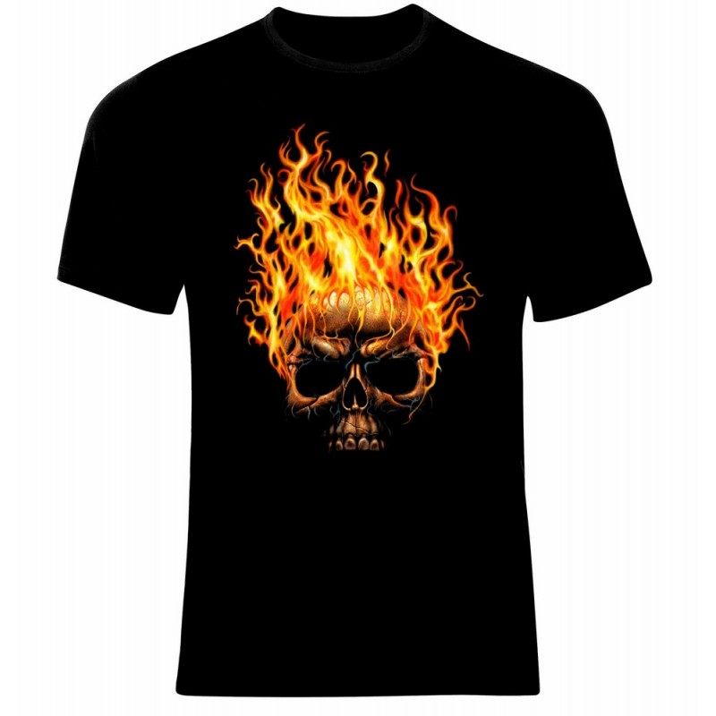 Тениска с Череп - Skull on Fire - 500070 Тениска с Череп - Skull on Fire - 500070